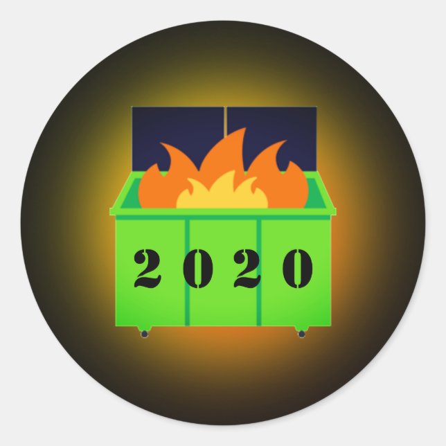 Sticker Rond Feu de benne personnalisable 2020 (Devant)