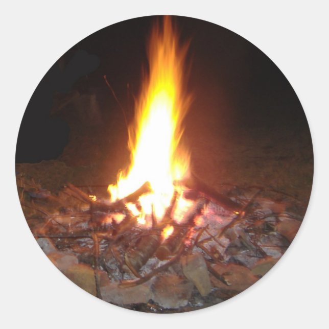 Sticker Rond Feu de camp Holliday (Devant)