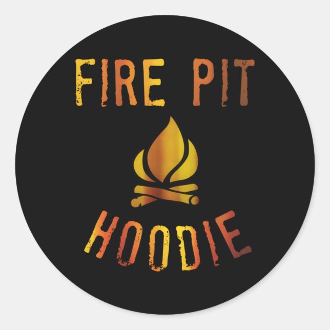 Sticker Rond Feu De Feu De Feu Ou De Feu De Feu (Devant)