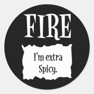 Sticker Rond Feu - Halloween Paquet chaud Costume Taco