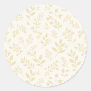 Sticker Rond Feuillage d'automne Blé Doré - Neutre