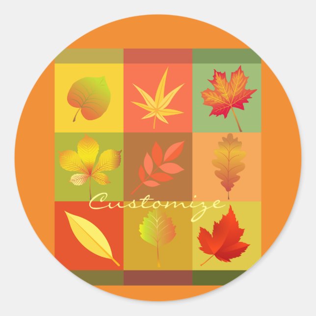 Sticker Rond Feuillage d'automne Feuilles d'automne Thunder_Cov (Devant)