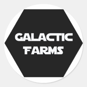 Sticker Rond Feuille d'autocollant Galactique Farms