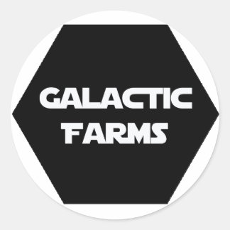 Sticker Rond Feuille d'autocollant Galactique Farms