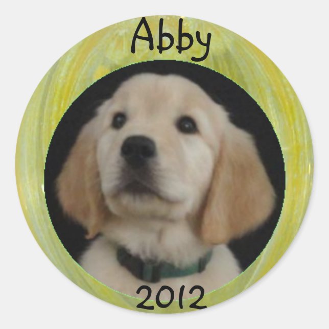 Sticker Rond Feuille d'autocollants Abby 2012 (Devant)
