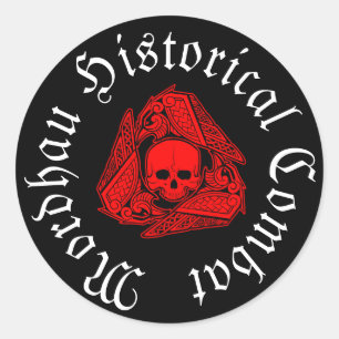 Sticker Rond Feuille d'autocollants de combat historique de Mor