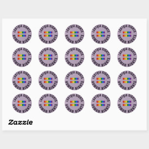 Sticker Rond Feuille d'autocollants - Égalité pour tous LGBTQIA