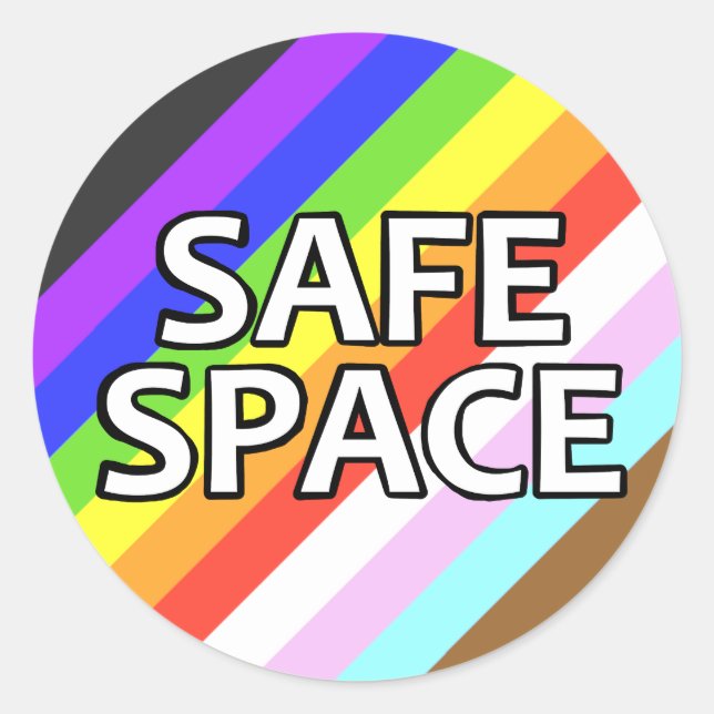 Sticker Rond Feuille d'autocollants Espace sécurisé (Devant)