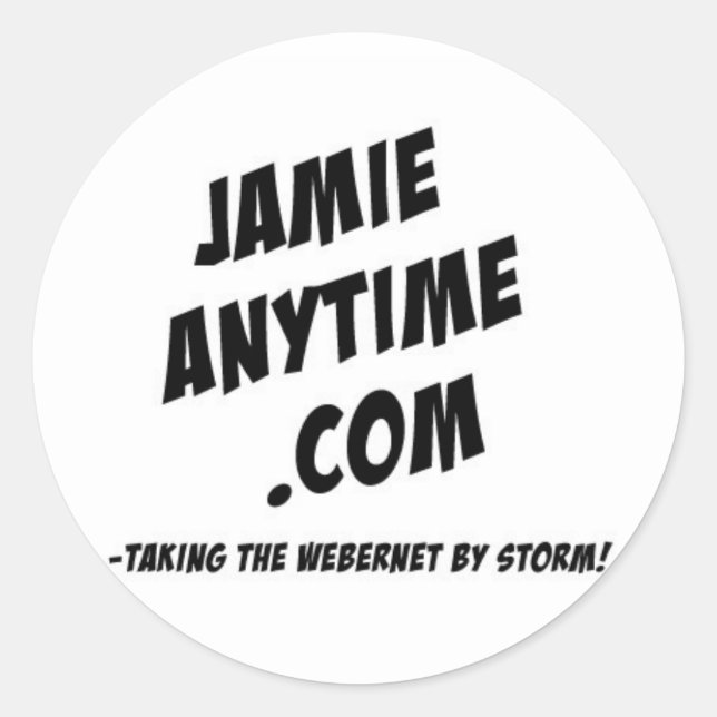Sticker Rond Feuille d'autocollants Jamie Anytime (Devant)