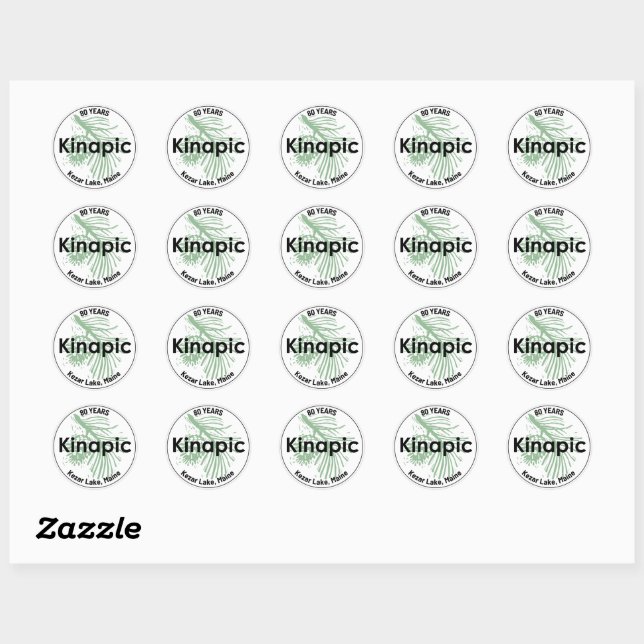 Sticker Rond Feuille d'autocollants Kinapic 80e (Feuille)