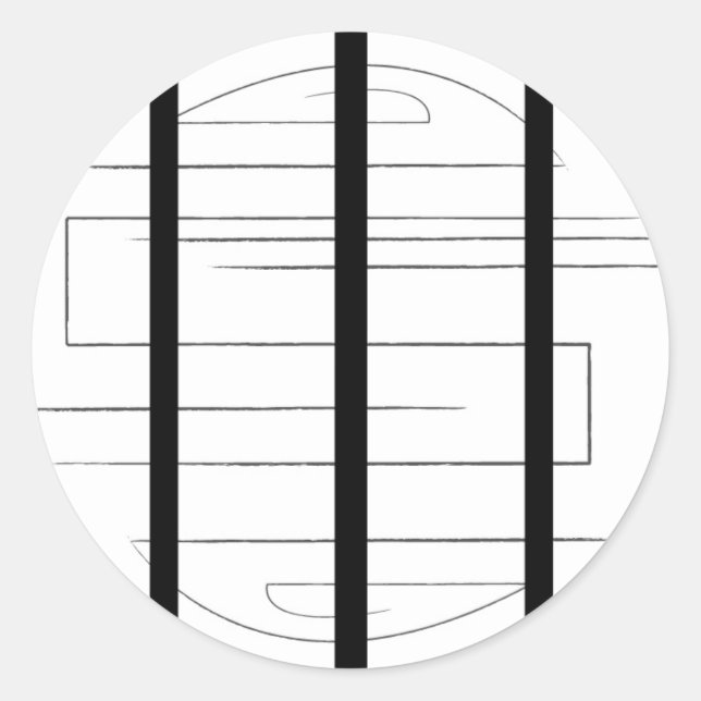 Sticker Rond Feuille d'autocollants Labyrinthe (Devant)