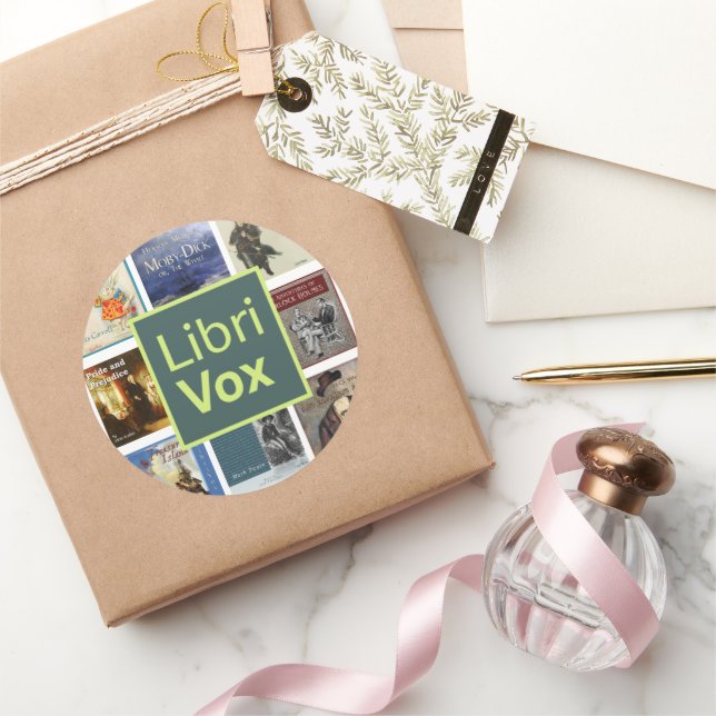 Sticker Rond Feuille d'autocollants LibriVox (Cadeaux)