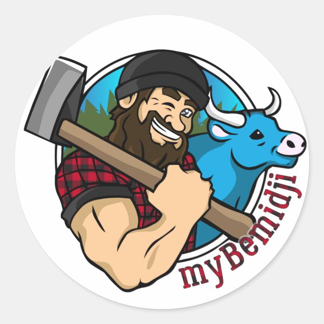 Sticker Rond Feuille d'autocollants myBemidji (Devant)