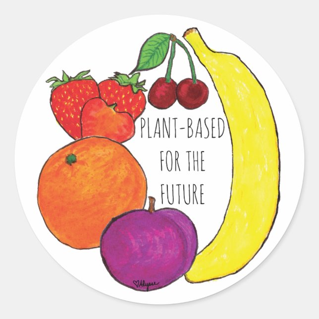 Sticker Rond Feuille d'autocollants plante pour l'avenir (Devant)