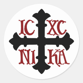 Sticker Rond Feuille d'autocollants ronds ICXC NIKA