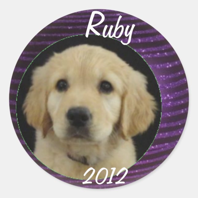 Sticker Rond Feuille d'autocollants Ruby 2012 (Devant)