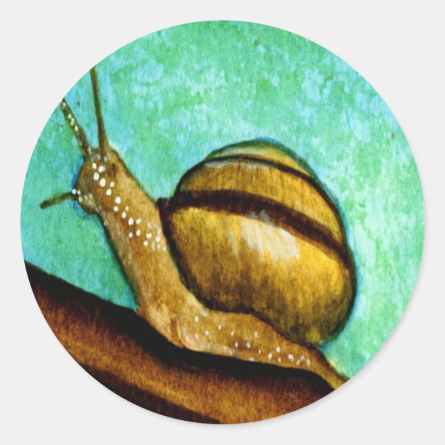 Sticker Rond Feuille d'autocollants Snail 1 (Devant)