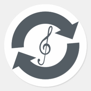 Sticker Rond Feuille d'autocollants "Sons de récupération"