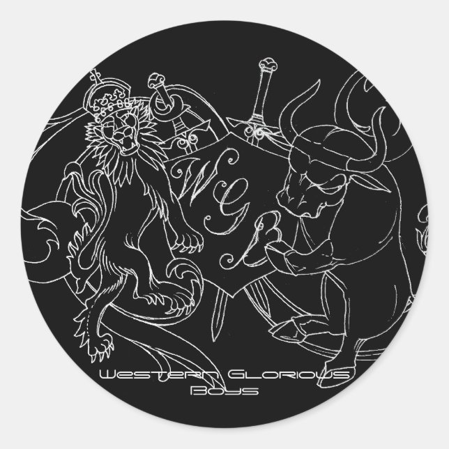 Sticker Rond Feuille d'autocollants WGB #2 (Devant)