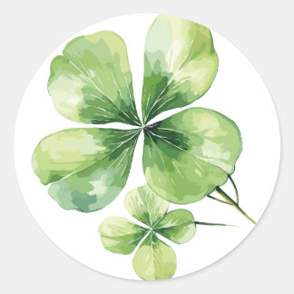 Sticker Rond Feuille de trèfle