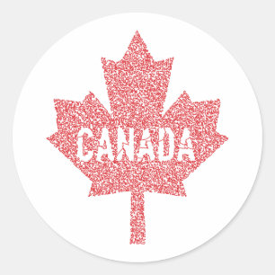 Sticker Rond Feuille d'érable du Canada