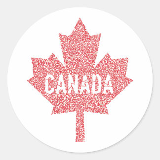 Sticker Rond Feuille d'érable du Canada