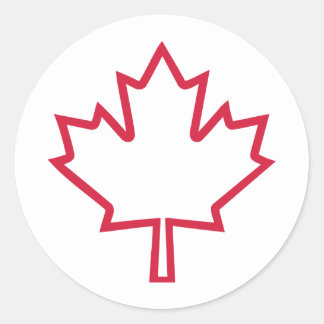 Sticker Rond Feuille d'érable du Canada