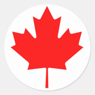 Sticker Rond Feuille d'érable du Canada