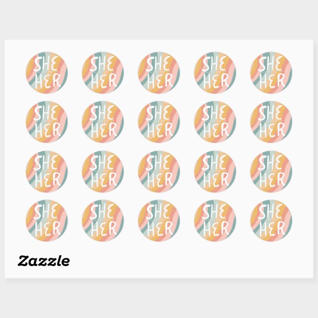 Sticker Rond Feuille d'usinage arc-en-ciel de ses Pronounounoun (Feuille)