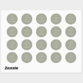 Sticker Rond Feuille minimale | Sage Green Mariage Enveloppe Ph (Feuille)
