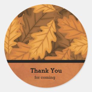 Sticker Rond Feuilles d'automne