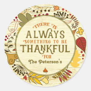 Sticker Rond Feuilles D'Automne Toujours Réconfortantes Sur Boi