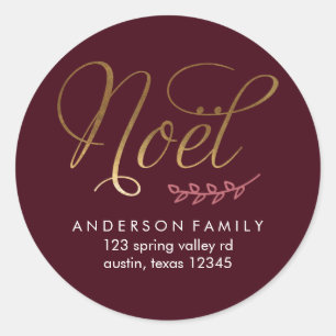 Sticker Rond Feuilles d'hiver