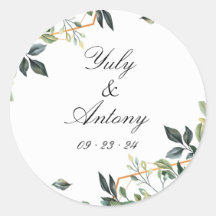 Feuilles verts, Mariage moderne botanique