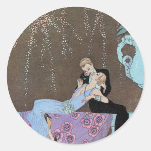 Sticker Rond Feux d'artifice Art Déco vintage Le Feu, George Ba