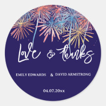 Feux d'artifice patriotiques élégants | Mariage du