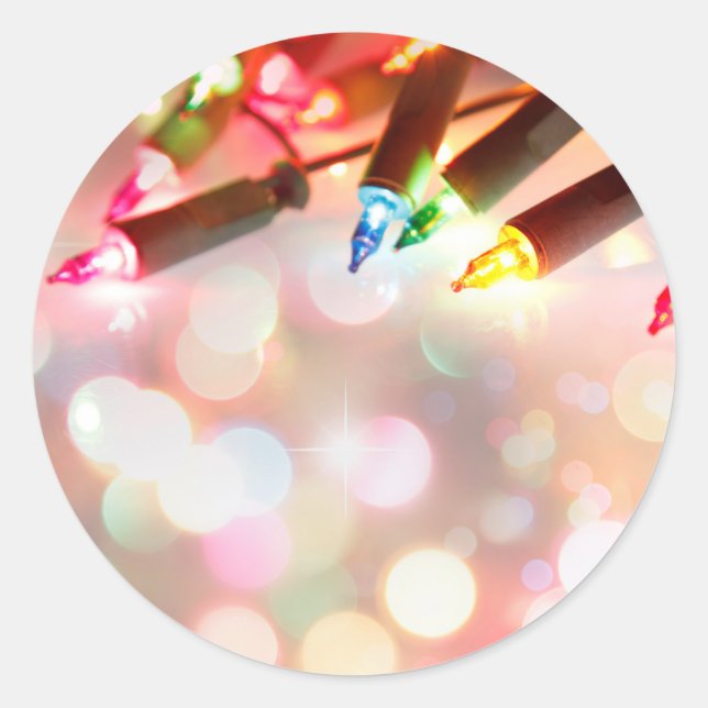 Sticker Rond Feux scintillants multicolores (Devant)