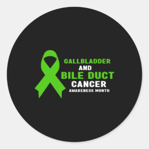 Sticker Rond Février Est Gallbladder Et Bile Duction Cancer Awa