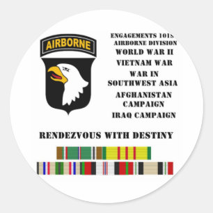 Sticker Rond Fiançailles de la 101st Division Aéroportée