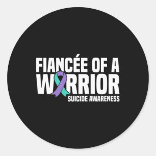 Sticker Rond Fiancée D'Un Guerrier Sensibilisation À La Prévent