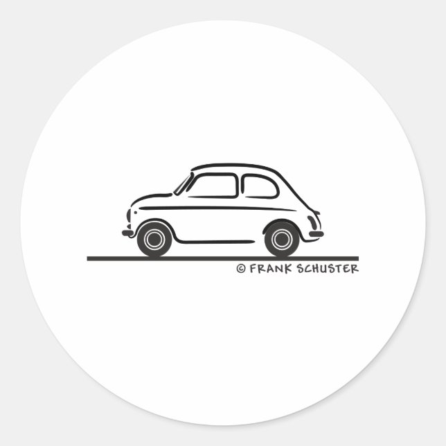 Sticker Rond Fiat 500 Cinquecento (Devant)
