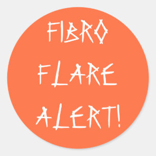 Sticker Rond FIBRO FLARE ALERT ! -autocollants