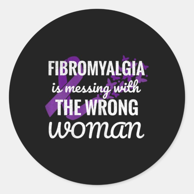 Sticker Rond Fibro Warrior 1 (Devant)