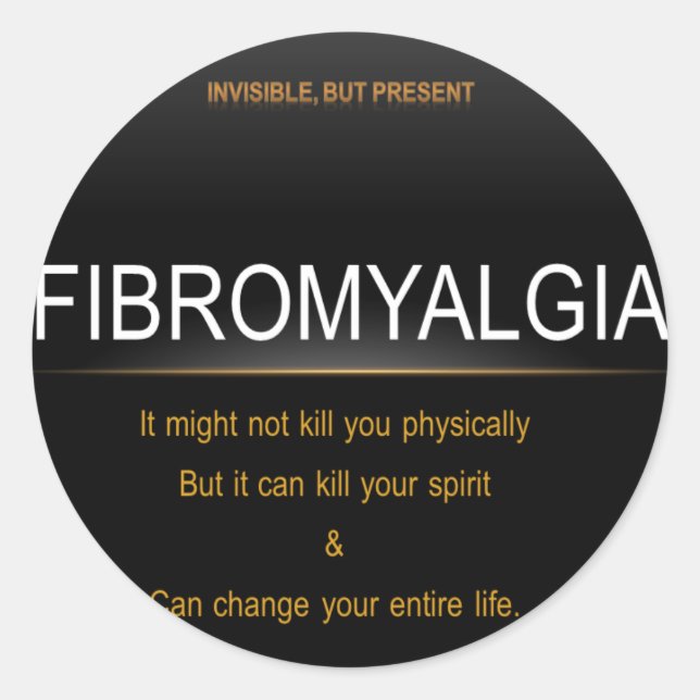 Sticker Rond Fibromyalgie (Devant)