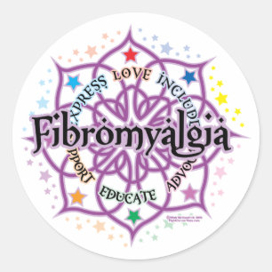 Sticker Rond Fibromyalgie Lotus
