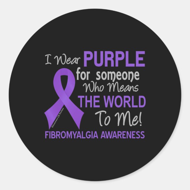Sticker Rond Fibromyalgie Pour Quelqu'Un Qui Veut Dire Que Le M (Devant)