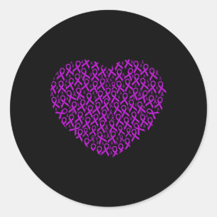 Sticker Rond Fibromyalgie Sensibilisation au ruban jaune Cadeau