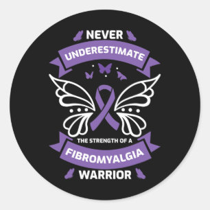Sticker Rond Fibromyalgie - Sensibilisation des guerriers