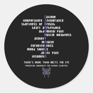 Sticker Rond Fibromyalgie Sensibilisation Maladie chronique Cad