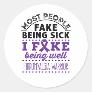Sticker Rond Fibromyalgie Warria Fake Être bien